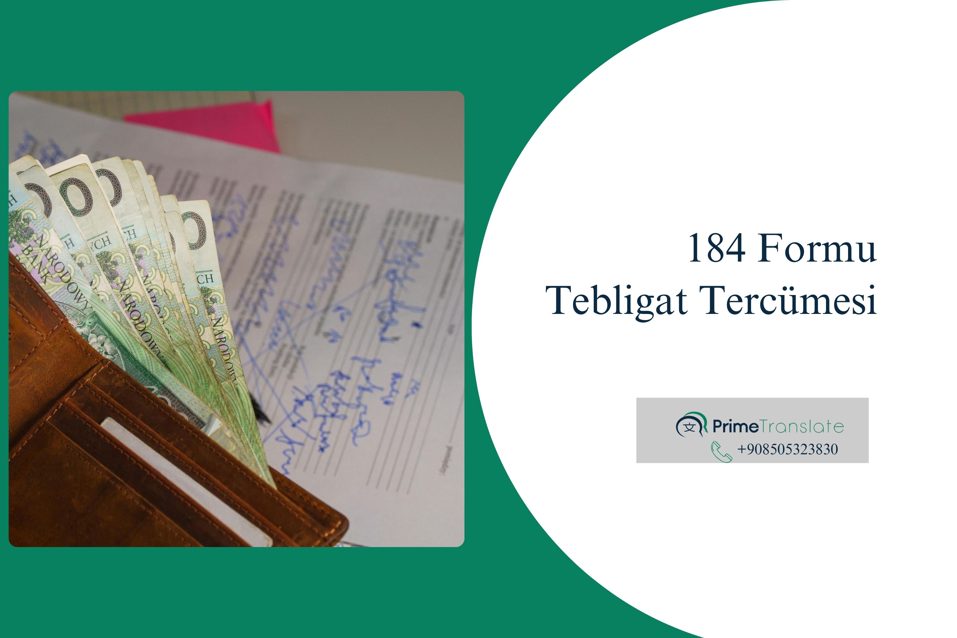 184 Formu Tebligat Tercümesi