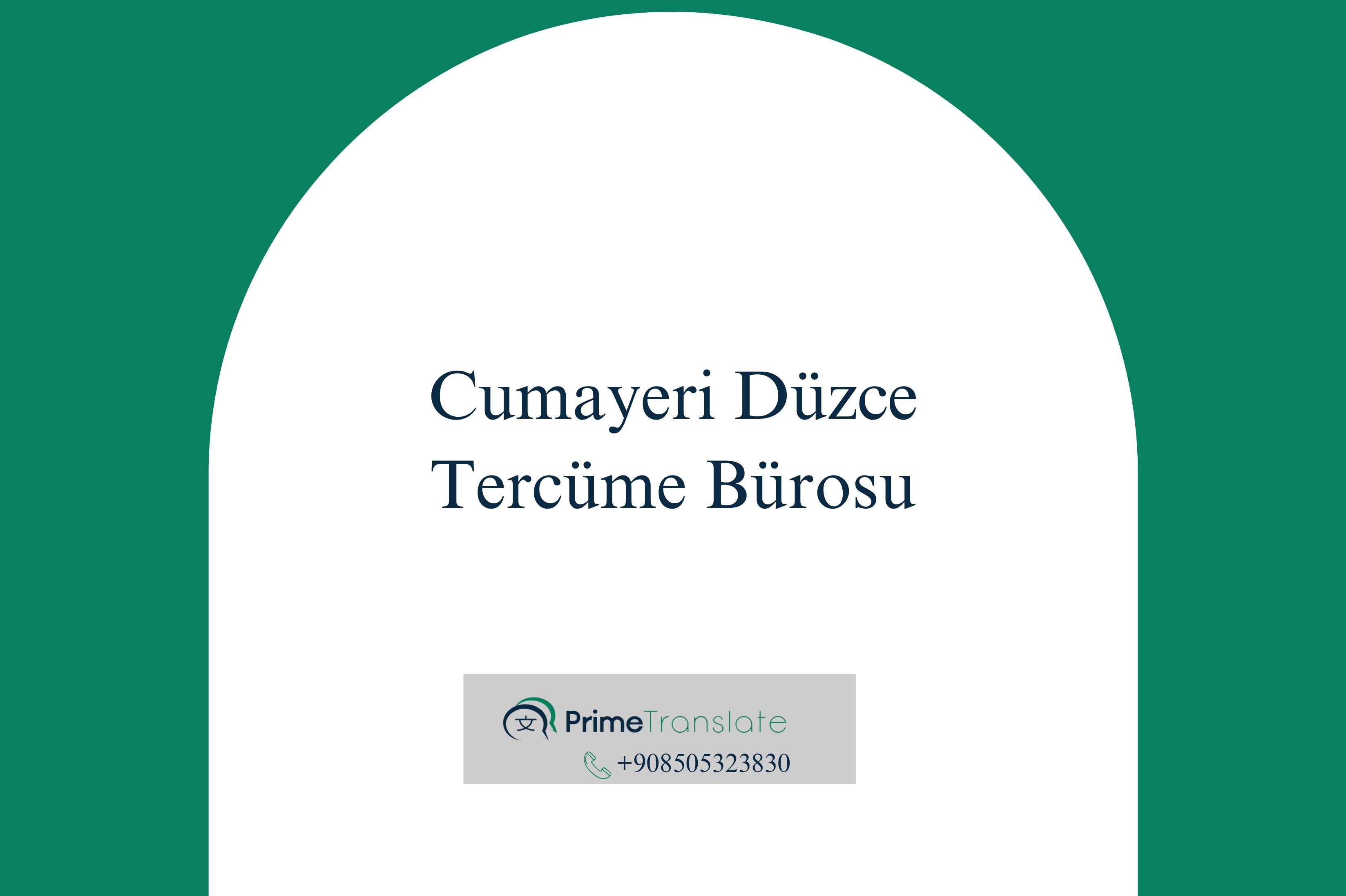 Cumayeri Tercüme Bürosu