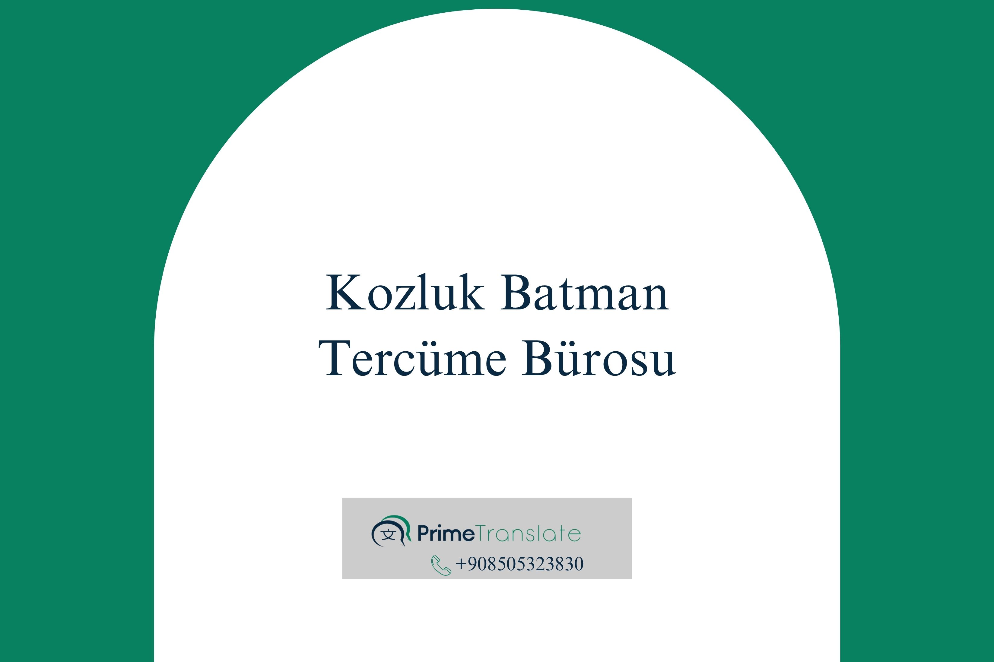Kozluk Tercüme Bürosu